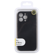 For iPhone 16 Pro GEBEI Plain Leather TPU Hybrid PU Phone Case(Black)