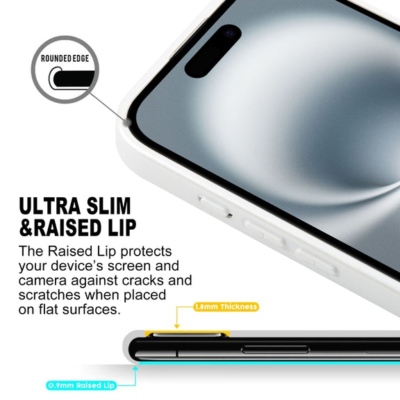 For iPhone 16 Plus GEBEI Plain Leather TPU Hybrid PU Phone Case(White)