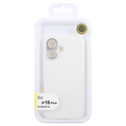 For iPhone 16 Plus GEBEI Plain Leather TPU Hybrid PU Phone Case(White)