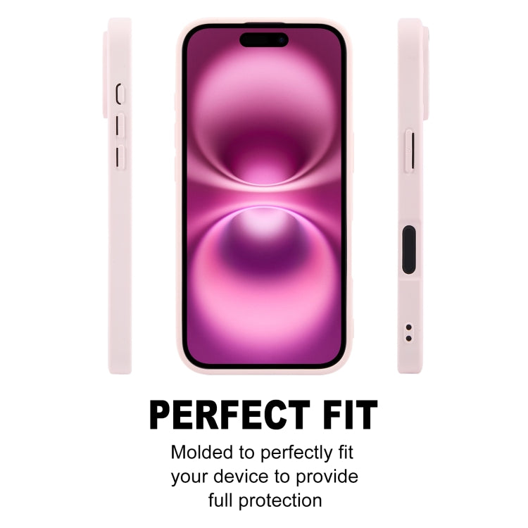 For iPhone 16 Plus GEBEI Plain Leather TPU Hybrid PU Phone Case(Pink)