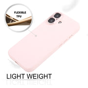 For iPhone 16 Plus GEBEI Plain Leather TPU Hybrid PU Phone Case(Pink)