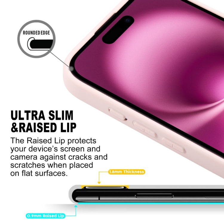 For iPhone 16 Plus GEBEI Plain Leather TPU Hybrid PU Phone Case(Pink)
