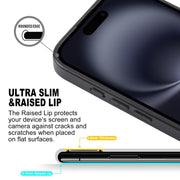 For iPhone 16 Plus GEBEI Plain Leather TPU Hybrid PU Phone Case(Black)