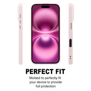 For iPhone 16 GEBEI Plain Leather TPU Hybrid PU Phone Case(Pink)