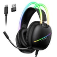 ONIKUMA X33 Head-mounted RGB Light E-Sports Gaming Headset, Cable Length: 2m(Black) - Multimedia Headset by ONIKUMA | Online Shopping South Africa | PMC TechLife | Buy Now Pay Later Mobicred