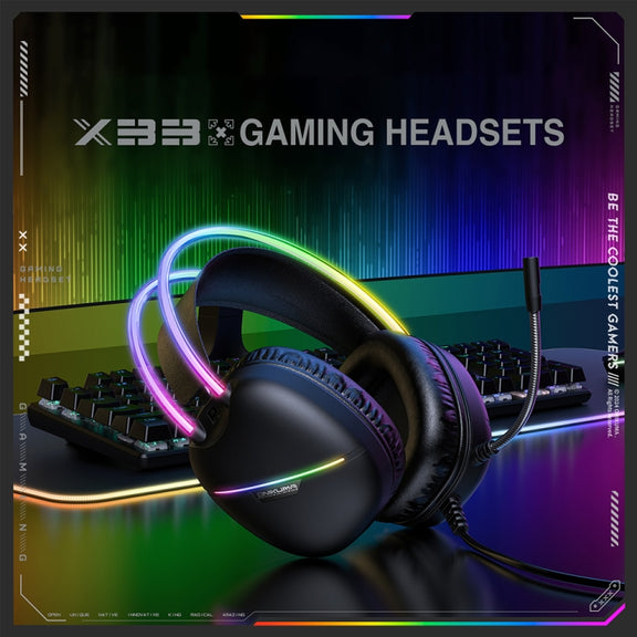 ONIKUMA X33 Head-mounted RGB Light E-Sports Gaming Headset, Cable Length: 2m(Black)
