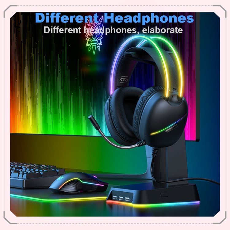 ONIKUMA X33 Head-mounted RGB Light E-Sports Gaming Headset, Cable Length: 2m(Black)