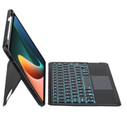 For Xiaomi Pad 5 / 5 Pro 11 Detachable Backlit Bluetooth Keyboard Leather Case with Touchpad(Black)