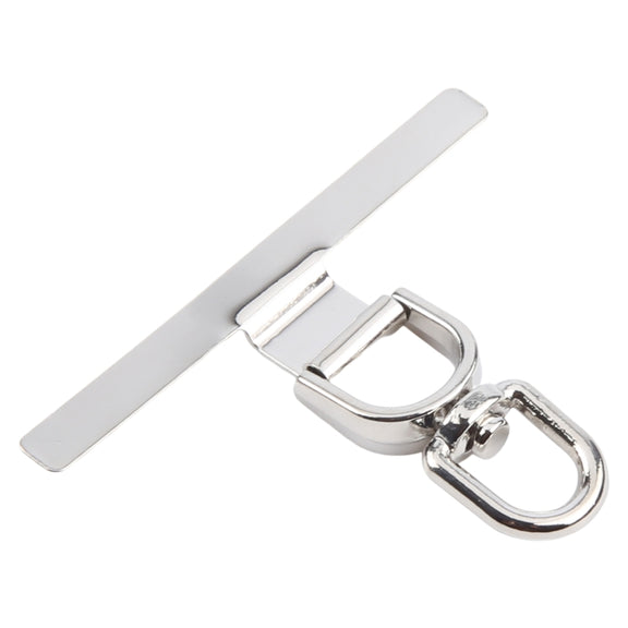 360 Degree Rotation T-shape Metal Mobile Phone Lanyard Fixing Gasket(Silver)