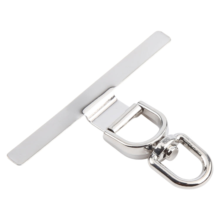 360 Degree Rotation T-shape Metal Mobile Phone Lanyard Fixing Gasket(Silver)