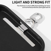 360 Degree Rotation T-shape Metal Mobile Phone Lanyard Fixing Gasket(Black)