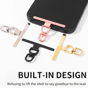 360 Degree Rotation T-shape Metal Mobile Phone Lanyard Fixing Gasket(Black)