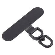 360 Degree Rotation Oval Metal Mobile Phone Lanyard Fixing Gasket(Black)