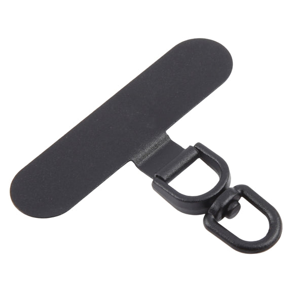 360 Degree Rotation Oval Metal Mobile Phone Lanyard Fixing Gasket(Black)