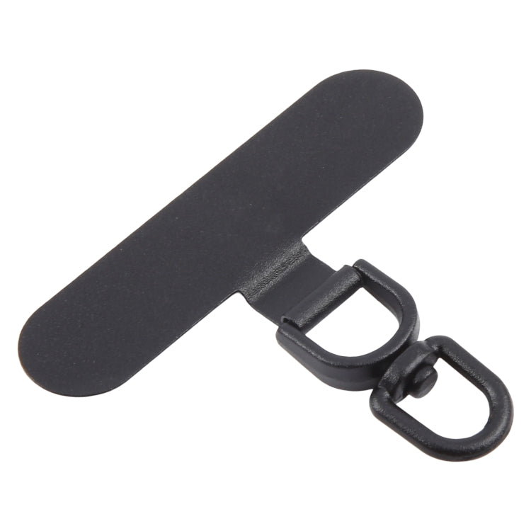 360 Degree Rotation Oval Metal Mobile Phone Lanyard Fixing Gasket(Black)