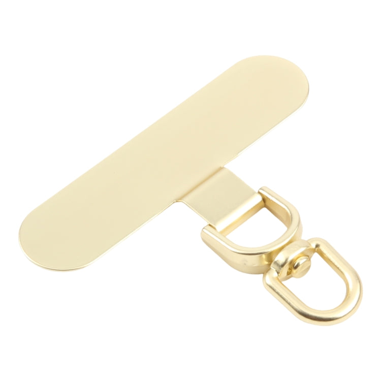 360 Degree Rotation Oval Metal Mobile Phone Lanyard Fixing Gasket(Gold)