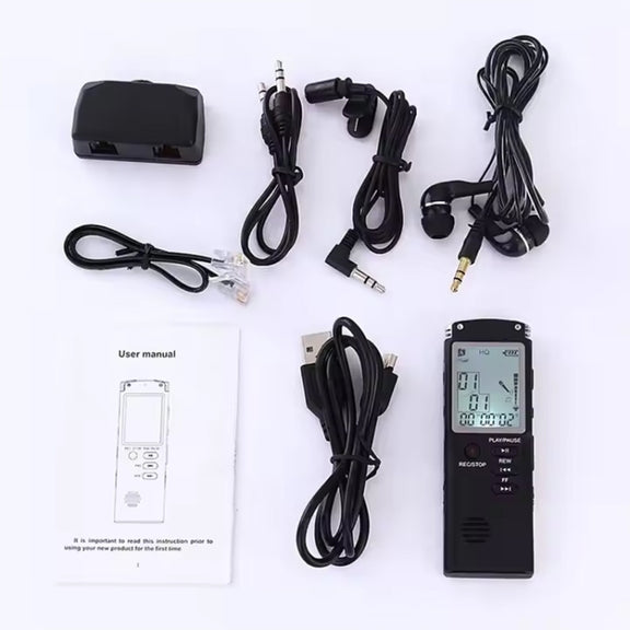 T60 Smart HD Noise Cancelling Voice Recorder MP3 Player, Memory:8GB(Black)