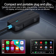 CarPlay and Android Auto Dual Interface Wireless Car Connectivity Box, Length:20cm(Black)