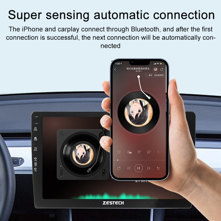 CarPlay and Android Auto Dual Interface Wireless Car Connectivity Box, Length:20cm(Black)