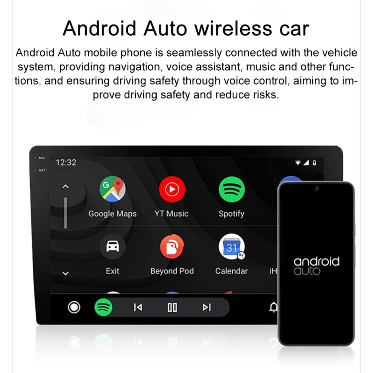 CarPlay and Android Auto Dual Interface Wireless Car Connectivity Box, Length:20cm(Black)