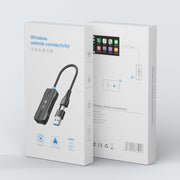 CarPlay and Android Auto Dual Interface Wireless Car Connectivity Box, Length:20cm(Black)