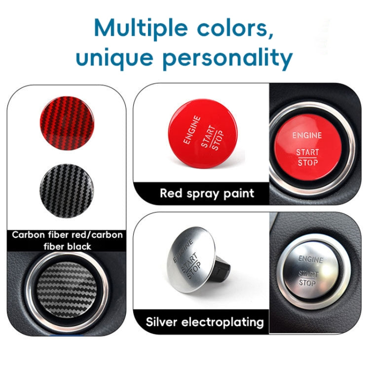 Car Keyless One-key Start Button Switch 2215450714 for Mercedes-Benz W164 / W205(Carbon Fiber Black)