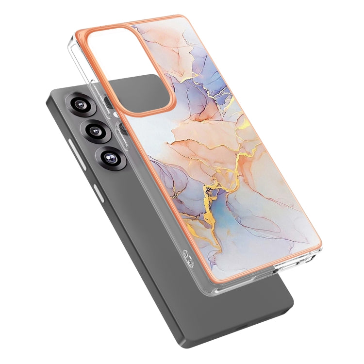 For Samsung Galaxy S25 Ultra 5G Electroplating IMD TPU Phone Case(White Marble)