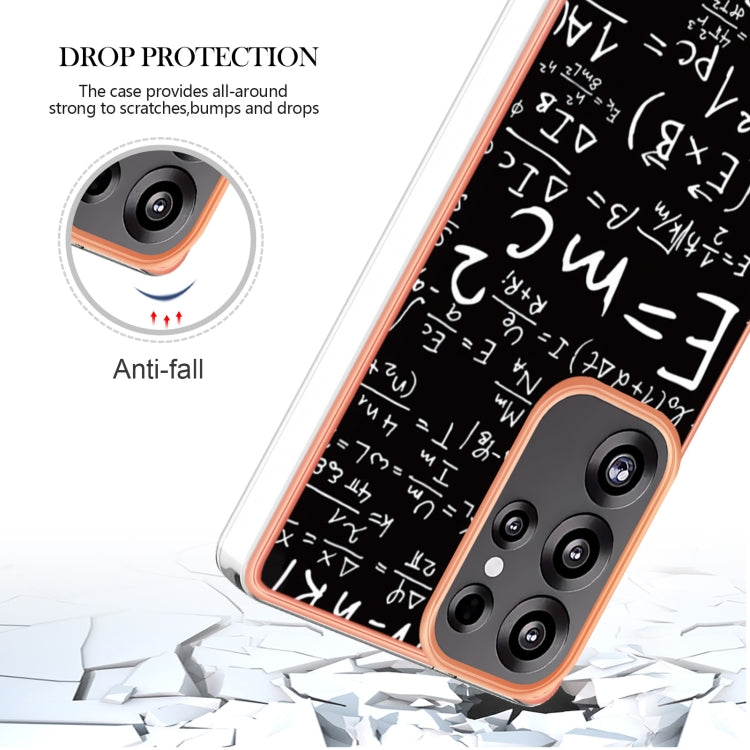 For Samsung Galaxy S25 Ultra 5G Electroplating Marble Dual-side IMD Phone Case(Equation)