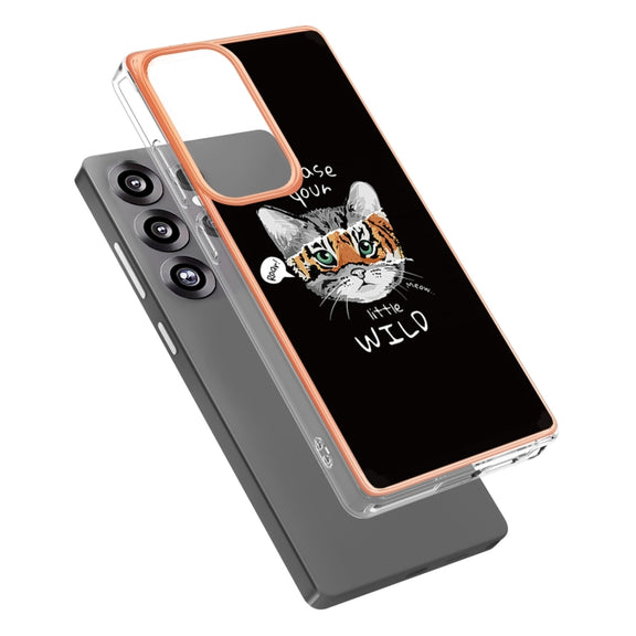 For Samsung Galaxy S25 Ultra 5G Electroplating Marble Dual-side IMD Phone Case(Natural Growth)