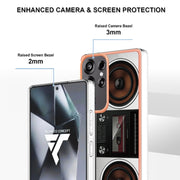 For Samsung Galaxy S25 Ultra 5G Electroplating Marble Dual-side IMD Phone Case(Retro Radio)