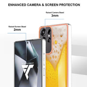 For Samsung Galaxy S25 Ultra 5G Electroplating Marble Dual-side IMD Phone Case(Draft Beer)