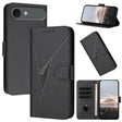For iPhone 17 Air Triangle Pattern Buckle Clasp Leather Phone Case(Black) - free shipping - PMc TechLife - Order now!