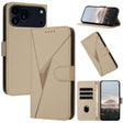For iPhone 17 Pro Triangle Pattern Buckle Clasp Leather Phone Case(Gold) - free shipping - PMc TechLife - Order now!