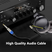 Mini 4 Pin XLR to 6.35mm Stereo Microphone Aux Audio Cable Coiled Adapter Cable, Length: 0.5m(Black)