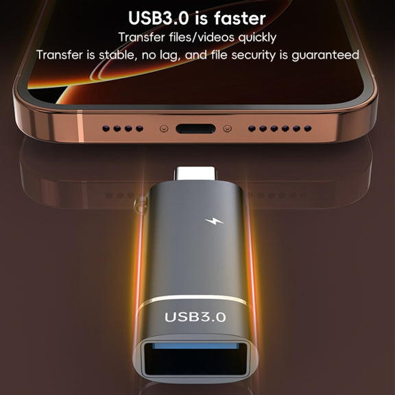 2 in 1 Type-C to USB and Type-C Charging OTG Adapter(Grey)
