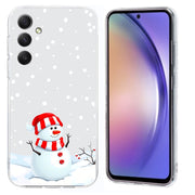 For Samsung Galaxy S25+ 5G Christmas Painted Pattern TPU Transparent Phone Case(Snowman)