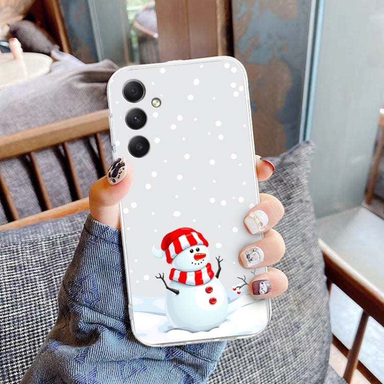 For Samsung Galaxy S25+ 5G Christmas Painted Pattern TPU Transparent Phone Case(Snowman)