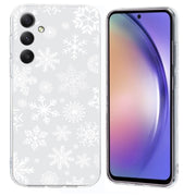 For Samsung Galaxy S25+ 5G Christmas Painted Pattern TPU Transparent Phone Case(Snowflakes)
