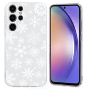 For Samsung Galaxy S25 Ultra 5G Christmas Painted Pattern TPU Transparent Phone Case(Snowflakes)