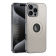 For iPhone 16 Pro GKK Plating Leather Wave MagSafe Phone Case(Titanium Gray) - free shipping - PMC Jewellery - Order now!