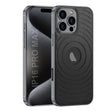 For iPhone 16 Pro Max GKK Plating Leather Wave MagSafe Phone Case(Black) - free shipping - PMC Jewellery - Order now!