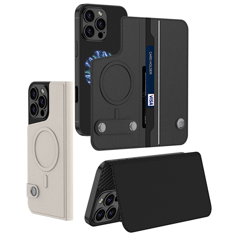 For iPhone 16 Pro Max GKK Detachable Flip Leather MagSafe Phone Case(Black)
