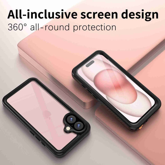 For iPhone 16 Plus RedPepper IP68 Water-resistant Triple-proof Phone Case(Black)