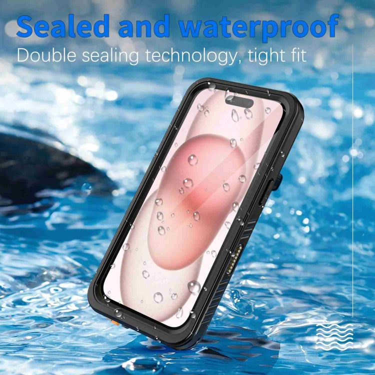 For iPhone 16 Plus RedPepper IP68 Water-resistant Triple-proof Phone Case(Black)