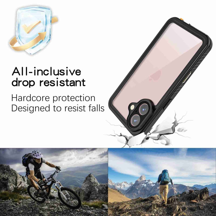 For iPhone 16 Plus RedPepper IP68 Water-resistant Triple-proof Phone Case(Black)