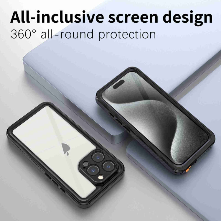 For iPhone 16 Pro Max RedPepper IP68 Water-resistant Triple-proof Phone Case(Black)