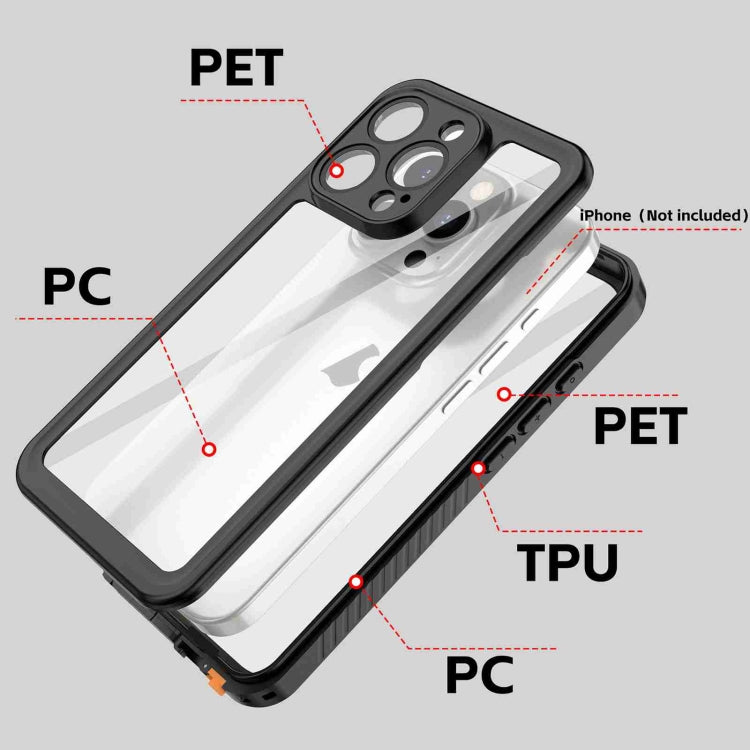 For iPhone 16 Pro RedPepper IP68 Water-resistant Triple-proof Phone Case(Black)