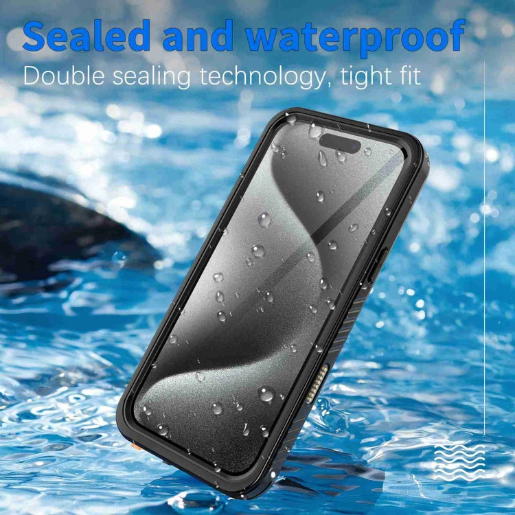 For iPhone 16 Pro RedPepper IP68 Water-resistant Triple-proof Phone Case(Black)