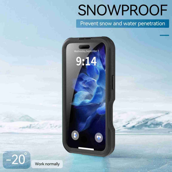 For iPhone 16 Pro Max RedPepper IP68 Water-resistant Triple-proof MagSafe Phone Case(Black)