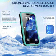 For iPhone 16 Pro RedPepper IP68 Water-resistant Triple-proof MagSafe Phone Case(Black Blue)